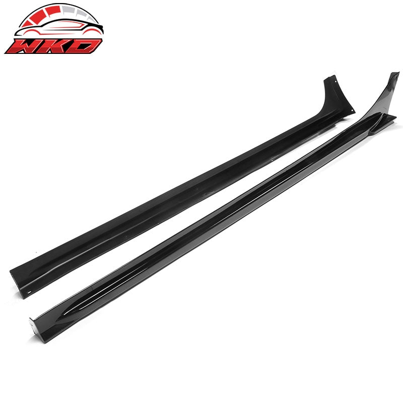 Fits 22-26 Honda Civic 4D 5D Mugen Style 2PCS Side Skirts Rocker PP Gloss Black