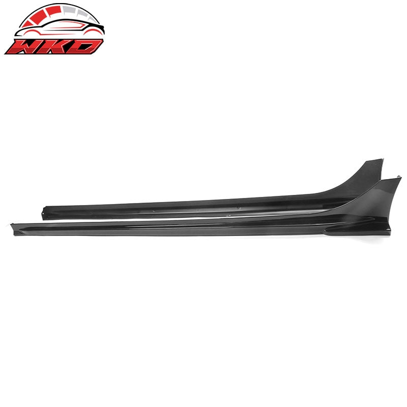 Fits 22-26 Honda Civic 4D 5D Mugen Style 2PCS Side Skirts Rocker PP Gloss Black