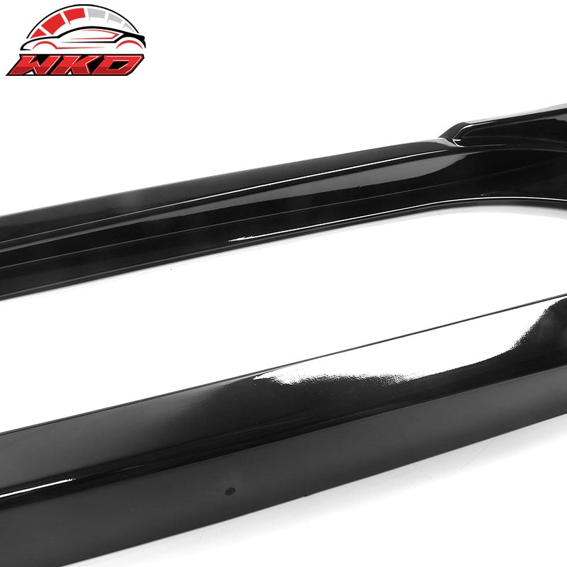 Fits 22-26 Honda Civic 4D 5D Mugen Style 2PCS Side Skirts Rocker PP Gloss Black