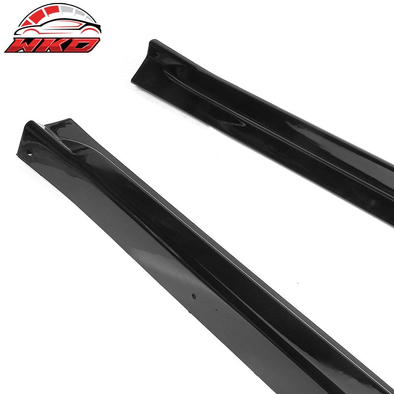 Fits 22-26 Honda Civic 4D 5D Mugen Style 2PCS Side Skirts Rocker PP Gloss Black