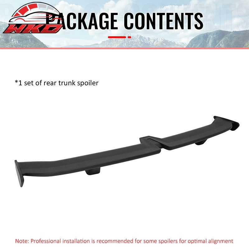 Fits 06-11 Honda Civic 4DR 54" PRO Style Rear Trunk Spoiler Wing Matte Black ABS
