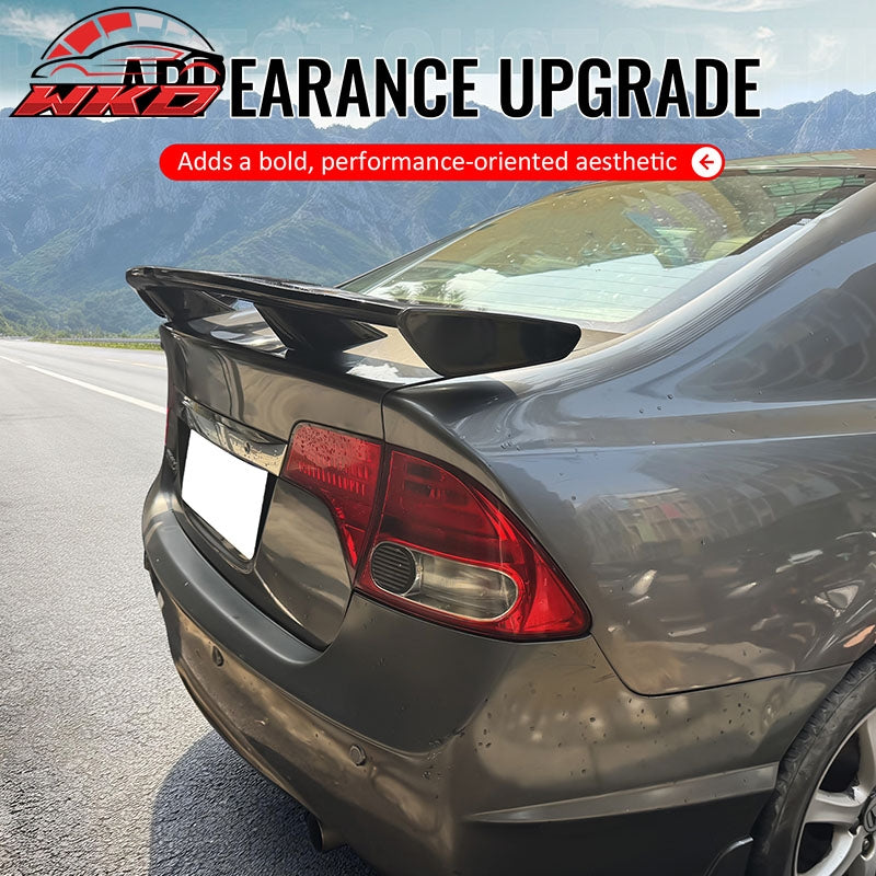 Wholesale 06-11 Honda Civic 4DR 54" PRO Style Rear Trunk Spoiler Wing Gloss Black ABS - Wikond Auto