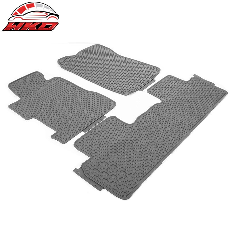 Fits 06-11 Honda Civic 8th All Weather Gray Latex Floor Mats Front Back Carpets