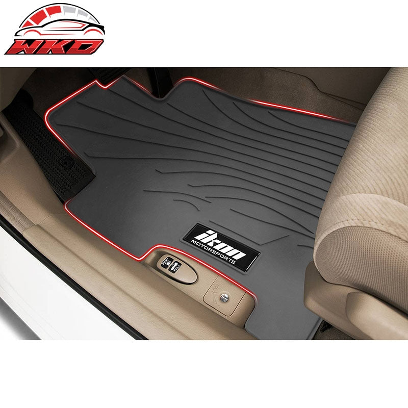 Fits 06-11 Honda Civic 8th All Weather Floor Mats Carpets W/IKON Logo Gray Latex