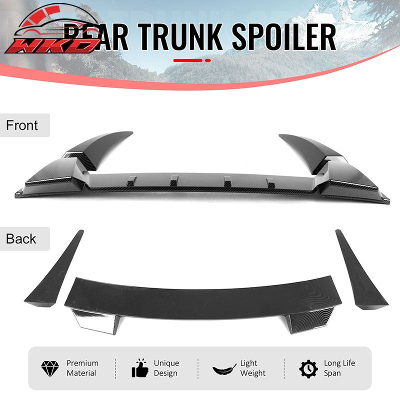 Fits 06-11 Honda Civic 8th Gen Type R Carbon Fiber Print Window Roof Spoiler ABS