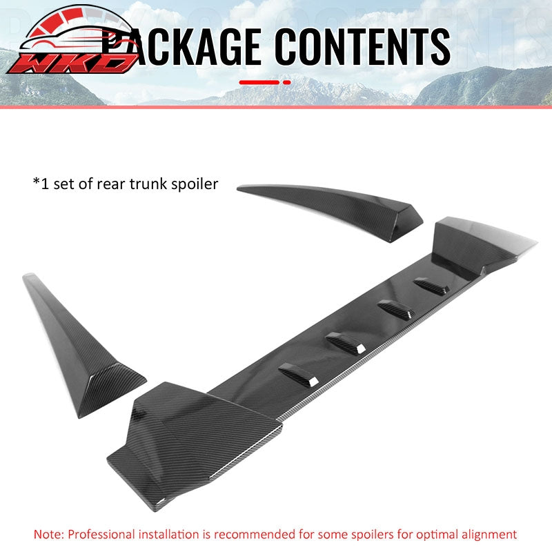 Fits 06-11 Honda Civic 8th Gen Type R Carbon Fiber Print Window Roof Spoiler ABS