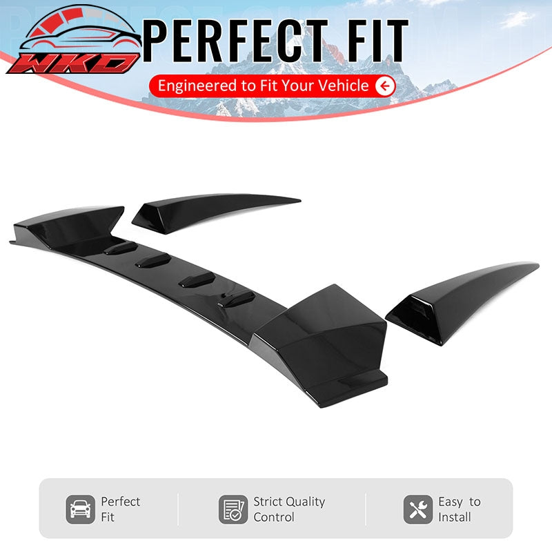 Fits 06-11 Honda Civic 8th Gen Type R Gloss Black Rear Window Roof Spoiler ABS