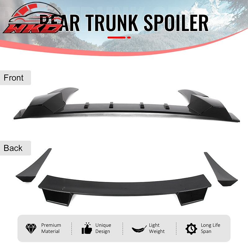 Fits 06-11 Honda Civic 8th Gen Type R Gloss Black Rear Window Roof Spoiler ABS