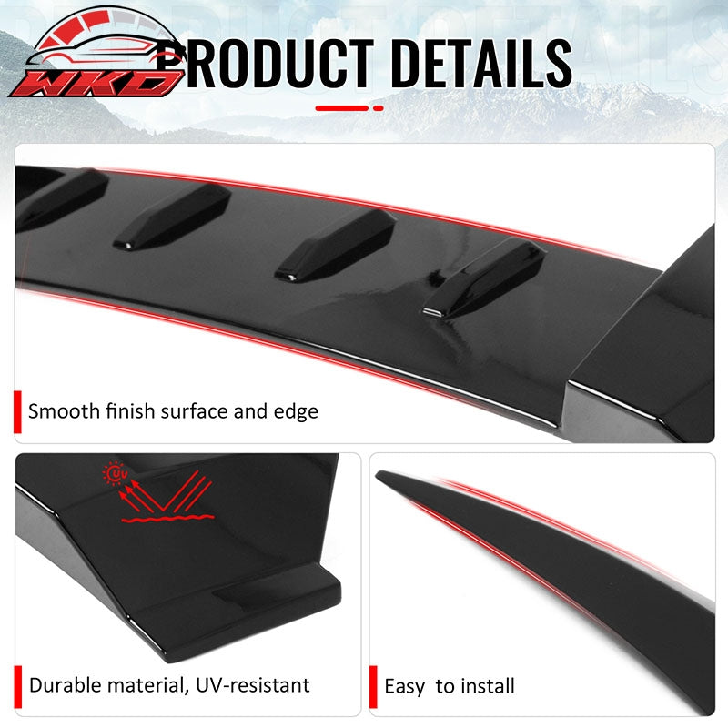 Fits 06-11 Honda Civic 8th Gen Type R Gloss Black Rear Window Roof Spoiler ABS