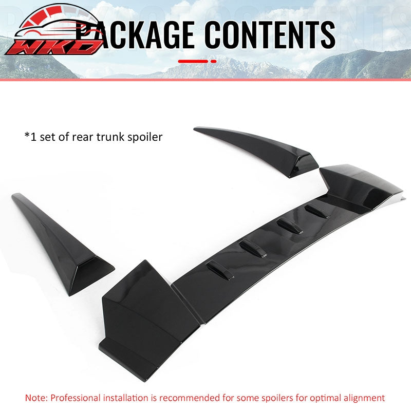 Fits 06-11 Honda Civic 8th Gen Type R Gloss Black Rear Window Roof Spoiler ABS