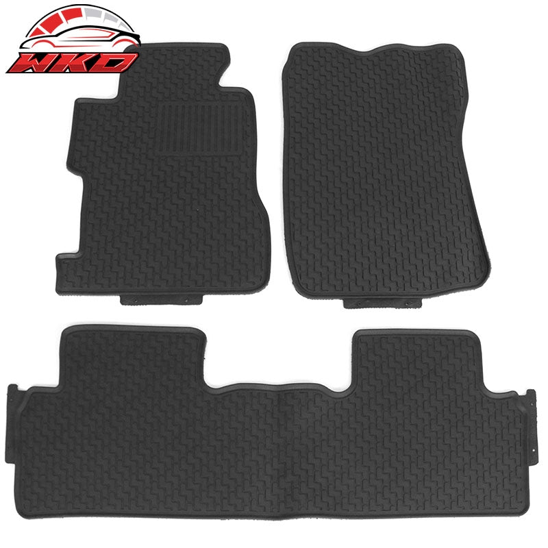 Wholesale 06-11 Honda Civic 8th Heavy Duty Black Latex Floor Mats Front Rear Carpets