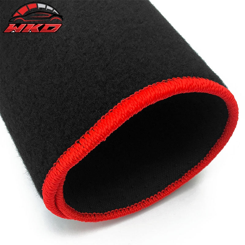 Fits 22-26 Honda Civic/Acura Integra Nylon Floor Mats Carpets Black w/ Red Edge