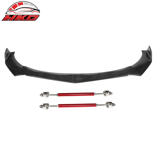 Wholesale Honda Civic 66"-71" B Style Gloss Black 3PCS Front Bumper Lip + Strut Rods