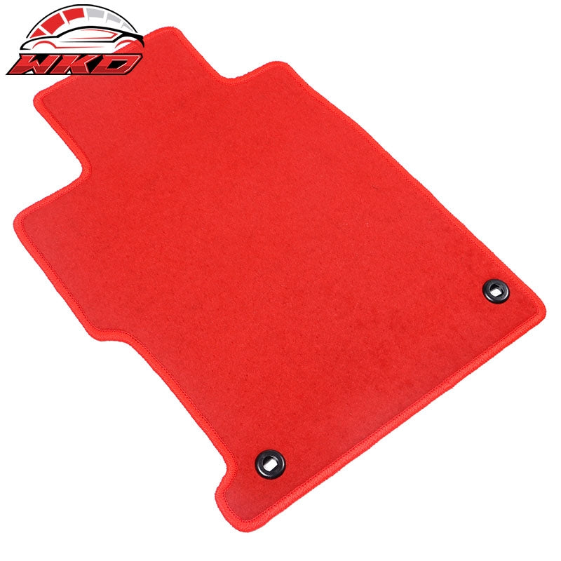 Fits 12-15 Honda Civic Coupe Floor Mat Nylon Red Non-Slip Auto Carpets 4PC