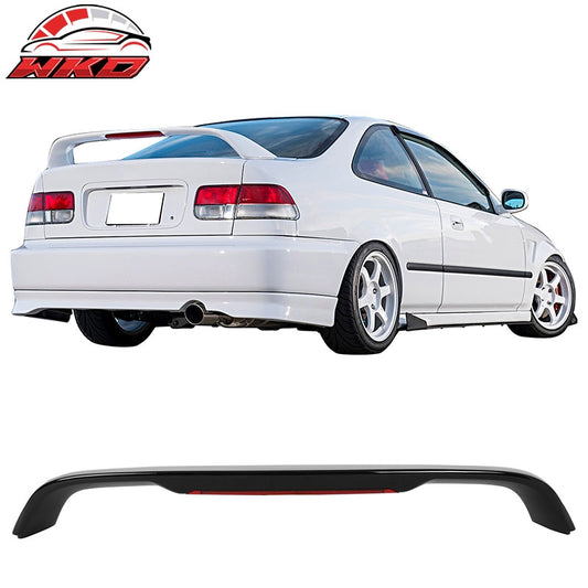 Wholesale For 96-00 Honda Civic Coupe Gloss Black Rear Trunk Spoiler Wing ABS w/ LED Light - Wikond Auto