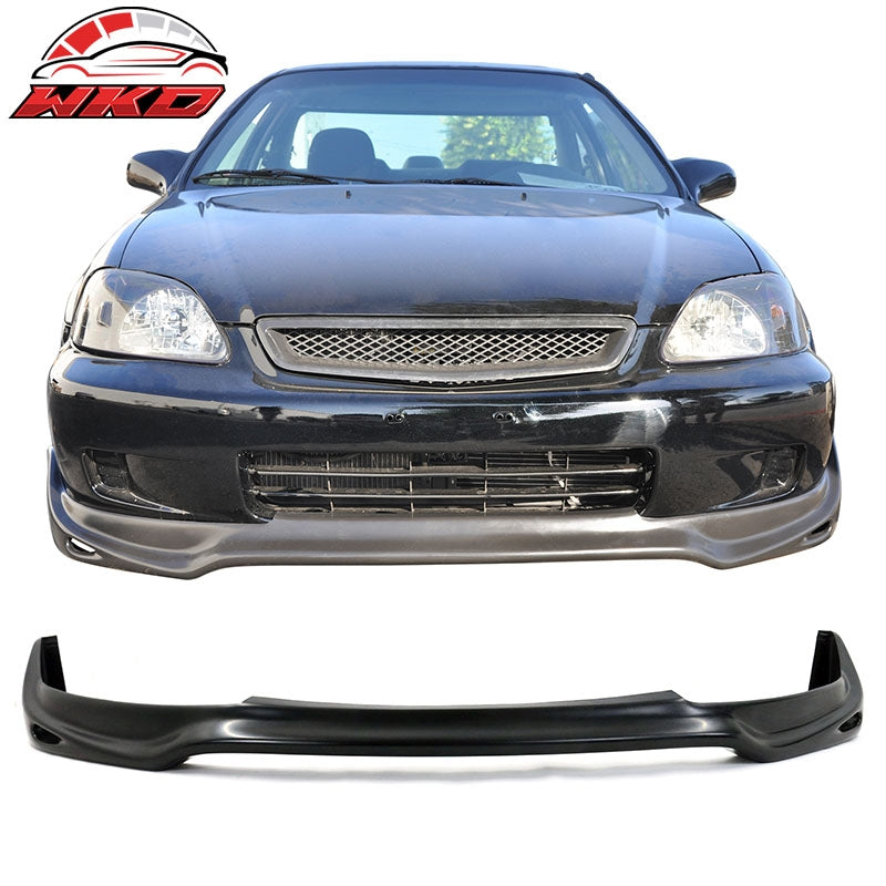 Wholesale 99-00 Honda Civic EJ EK EM JUN Style Front Bumper Lip Spoiler Unpainted PU