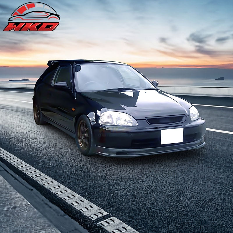 Fits 96-98 Honda Civic EK Mugen Style Front Bumper PP Lip Chin Spoiler Body Kit