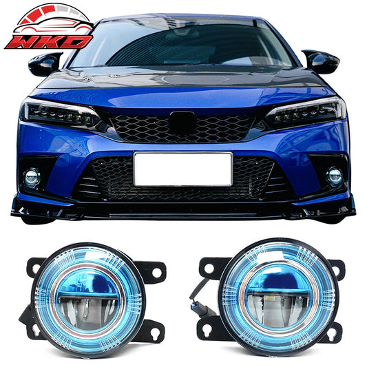 Wholesale 16-24 Honda Civic FC FK FE High Quality JDM Foglights Blue Lens White LED - Wikond Auto