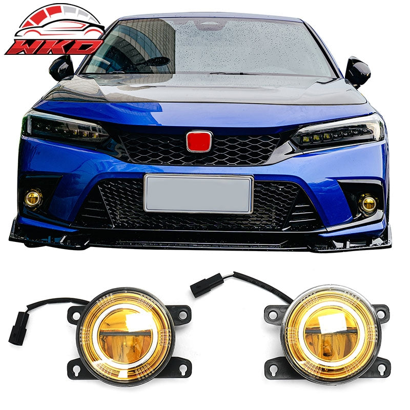 Wholesale 16-24 Honda Civic FC FK FE High Quality JDM Foglights Yellow Lens LED Light