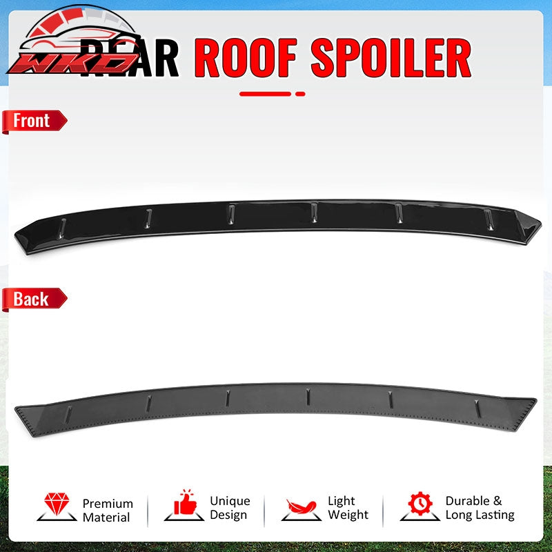 Fits 22-26 Honda Civic FL Type R Hatchback V Style Roof Spoiler Gloss Black ABS