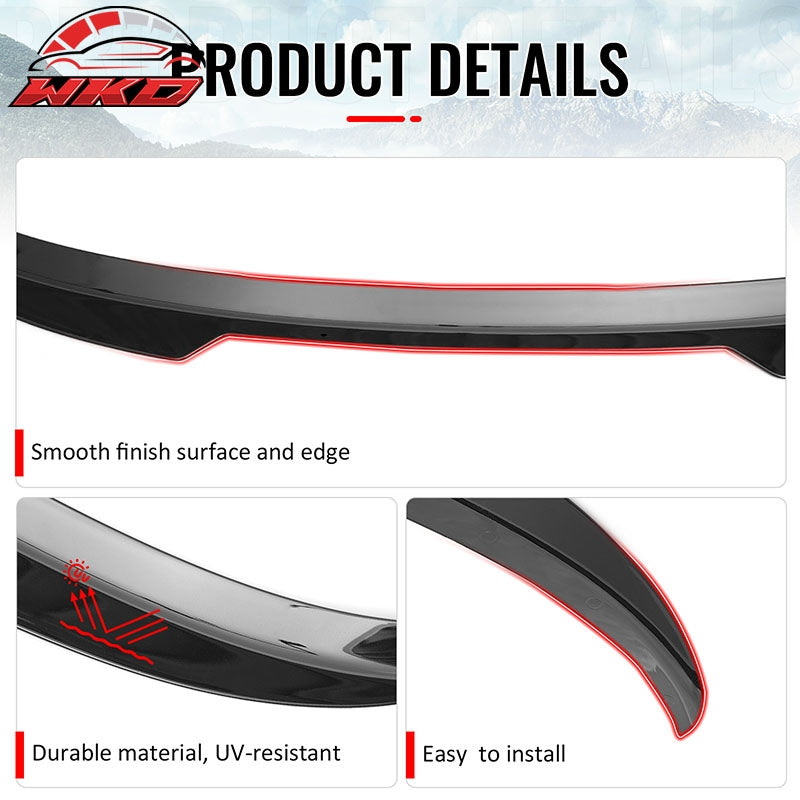 Fits 22-26 Honda Civic FL Type R Hatchback V Style Trunk Spoiler Gloss Black ABS