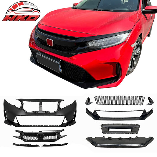 Wholesale 16-21 Honda Civic FL5 Front Bumper Cover Type R Style Conversion PP Fascia - Wikond Auto