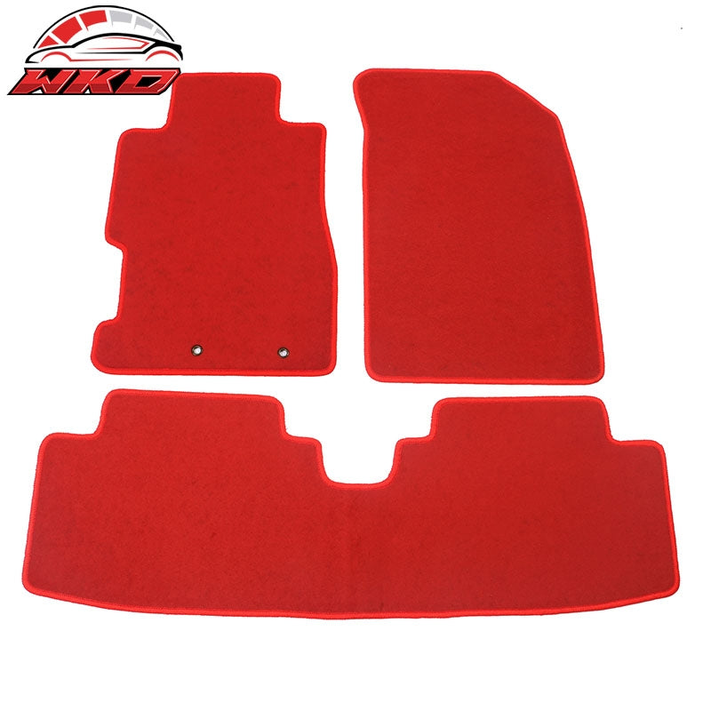 Wholesale 01-05 Honda Civic Car Floor Mats Liner Front & Rear Nylon Red Carpet 3PC