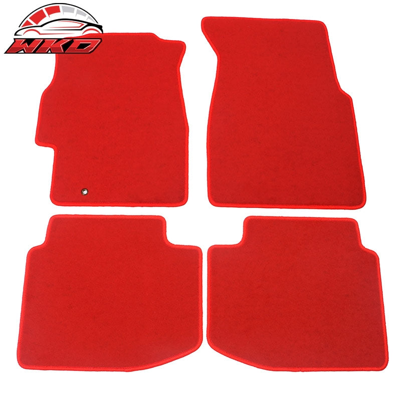 Wholesale 96-00 Honda Civic Car Auto Floor Mats Liner Front Rear Nylon Red Carpet 4PC