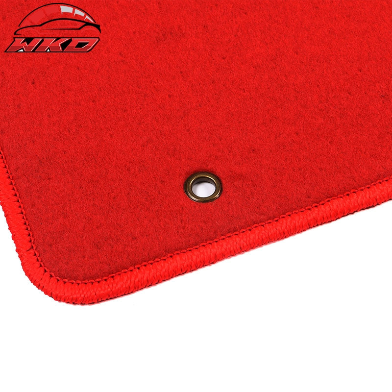 Fits 96-00 Honda Civic Car Auto Floor Mats Liner Front Rear Nylon Red Carpet 4PC