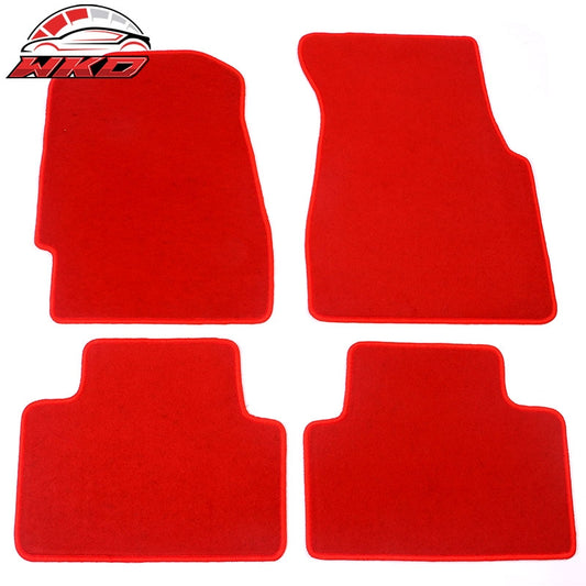 Wholesale 92-95 Honda Civic Car Floor Mats Liner Nylon 1st 2nd Row Red Carpets 4PC
