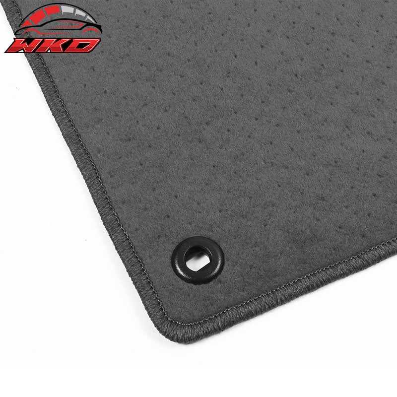 Fits 16-21 Honda Civic 4-Door 4PCS Front Rear Floor Mats Liner Nylon Grey Carpet