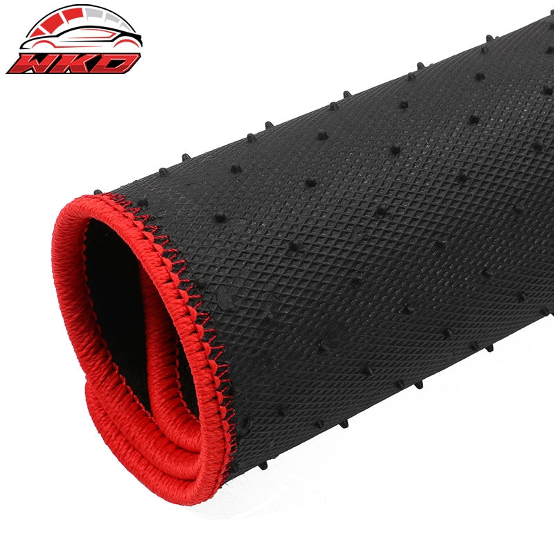 Fits 22-26 Honda Civic Floor Mats Carpet Front Rear Black Nylon W/ Red Edge & FE