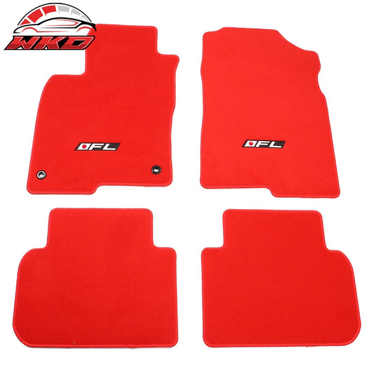 Wholesale 22-26 Honda Civic Floor Mats Carpet Front Rear Red Nylon W/ FL Logo - 4PCS