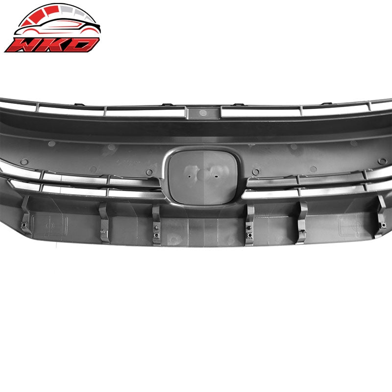 Fits 16-21 Honda Civic 10th OE Style Front Bumper Hood Grille Grill Matte Black