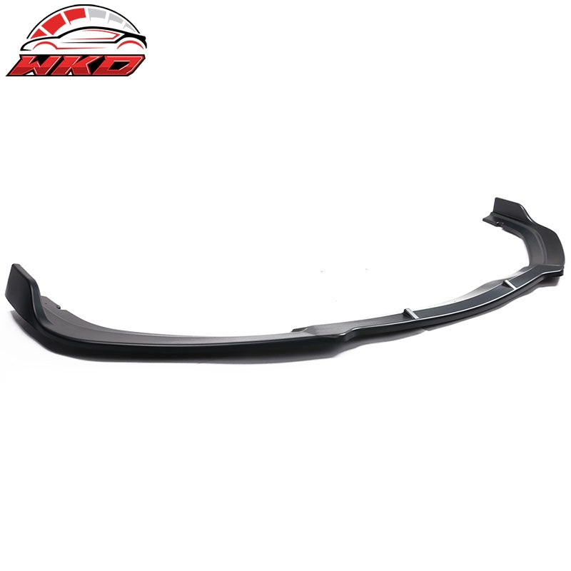 Fits 19-21 Honda Civic Front Bumper Lip Spoiler IKON V4 Matte Black Chin Bodykit