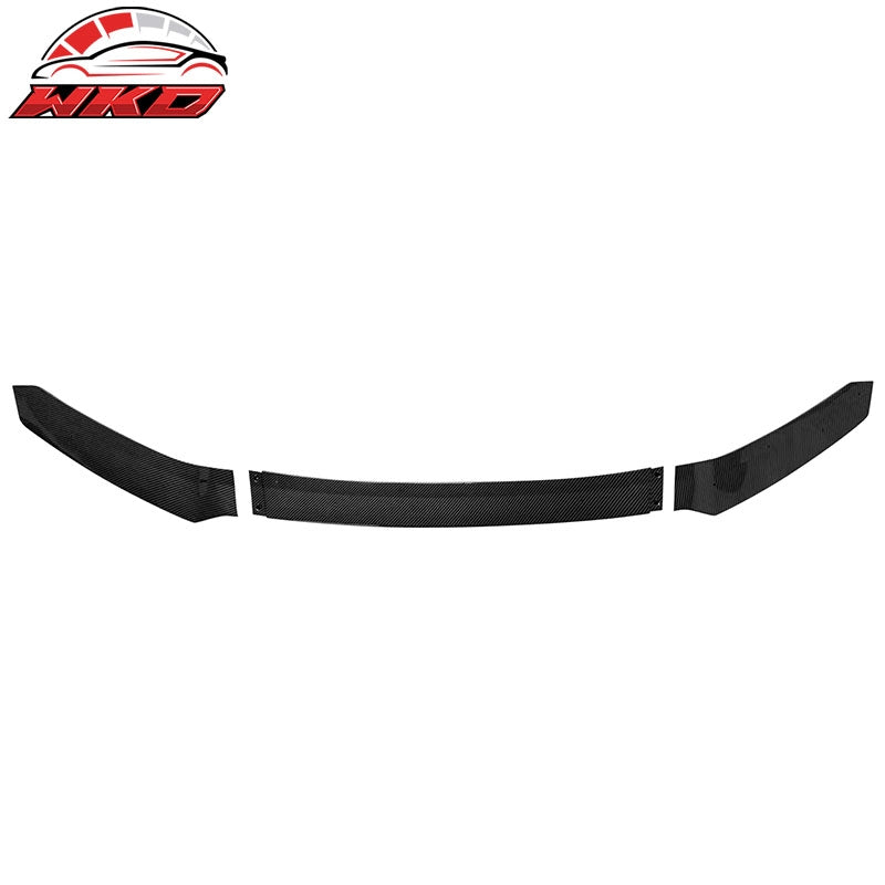 Fit 17-21 Honda Civic HFP Style 3PCS Front Bumper Lip Spoiler Carbon Fiber Print