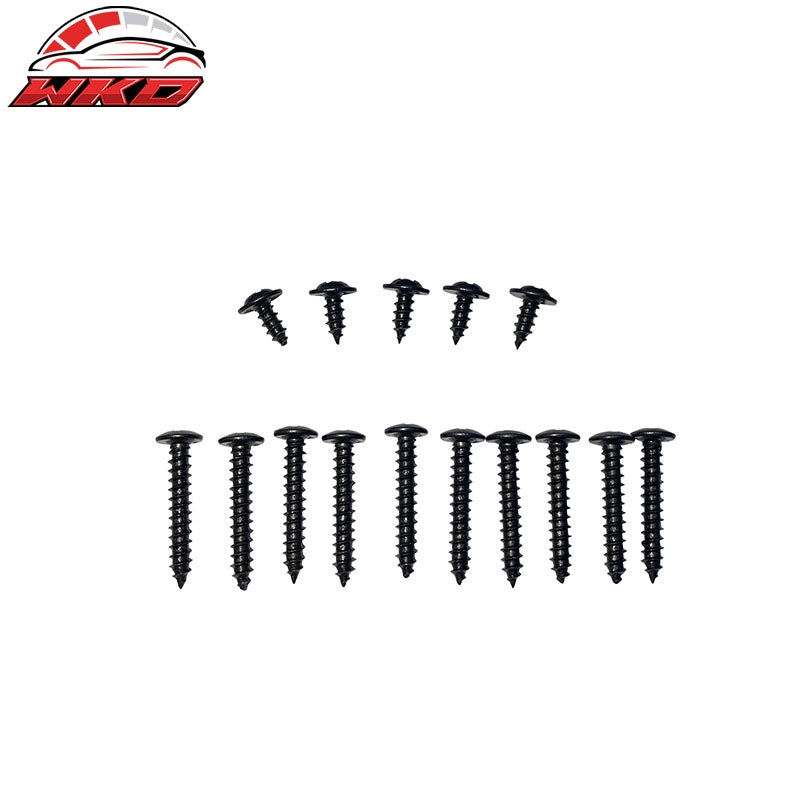 Fit 17-21 Honda Civic HFP Style 3PCS Front Bumper Lip Spoiler Carbon Fiber Print