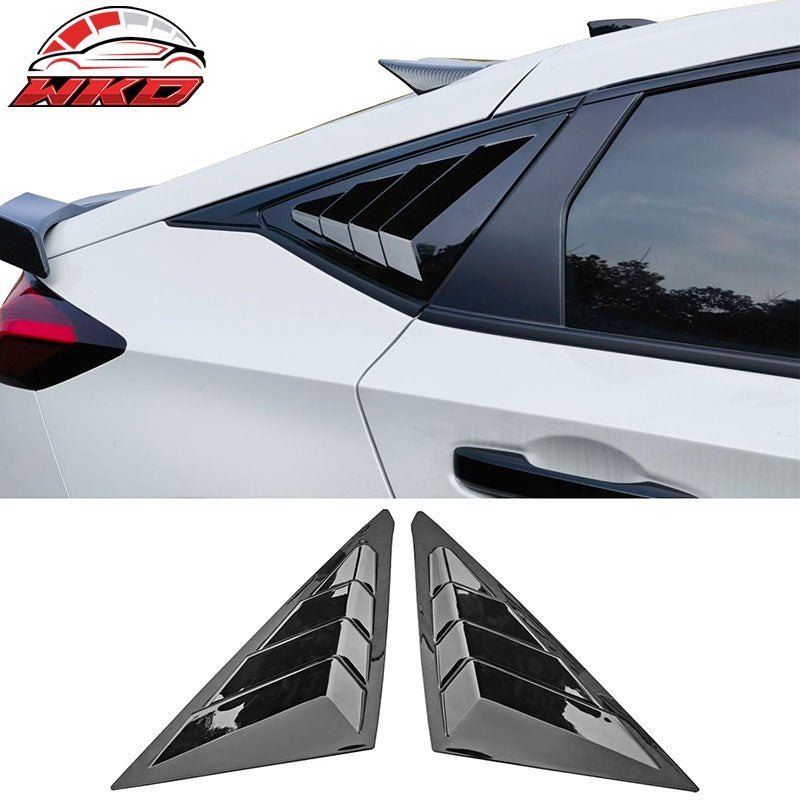 Wholesale 22-26 Honda Civic Hatchback IKON ABS 2PCS Side Window Louvers Gloss Black