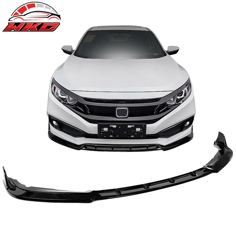 Wholesale 19-21 Honda Civic IKON Style 3PCS Front Bumper Lip Spoiler PP Gloss Black