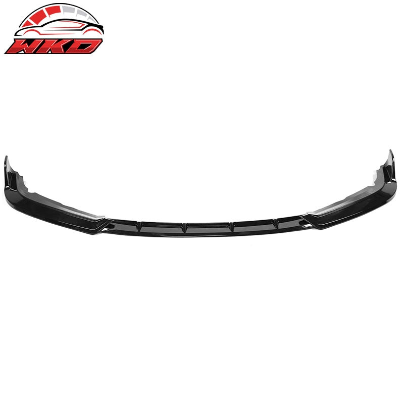 Fits 19-21 Honda Civic IKON Style 3PCS Front Bumper Lip Spoiler PP Gloss Black
