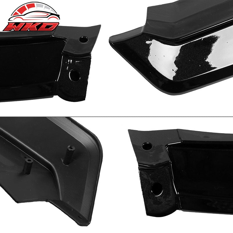 Fits 19-21 Honda Civic IKON Style 3PCS Front Bumper Lip Spoiler PP Gloss Black