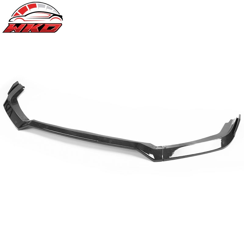 Fits 19-21 Honda Civic IKON V2 Style Front Bumper Lip Carbon Fiber Print PP