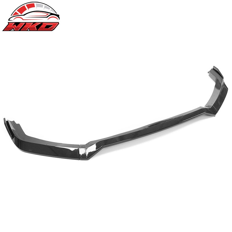 Fits 19-21 Honda Civic IKON V2 Style Front Bumper Lip Carbon Fiber Print PP