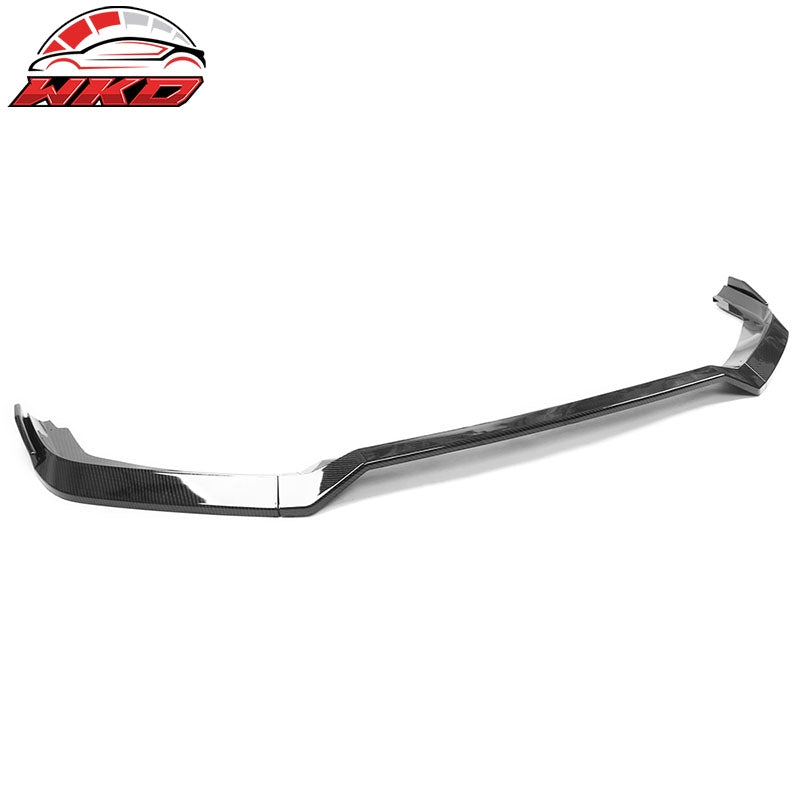 Fits 19-21 Honda Civic IKON V2 Style Front Bumper Lip Carbon Fiber Print PP