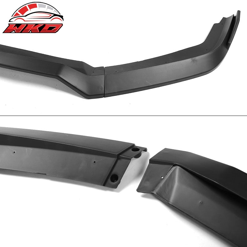 Fits 19-21 Honda Civic IKON V2 Style Front Bumper Lip Splitter Matte Black PP