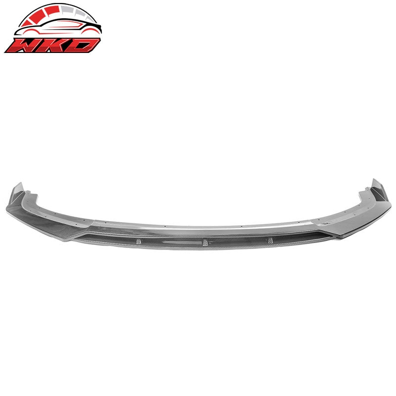 Fits 19-21 Honda Civic IKON V3 Style Front Bumper Lip Carbon Fiber Print 2PC