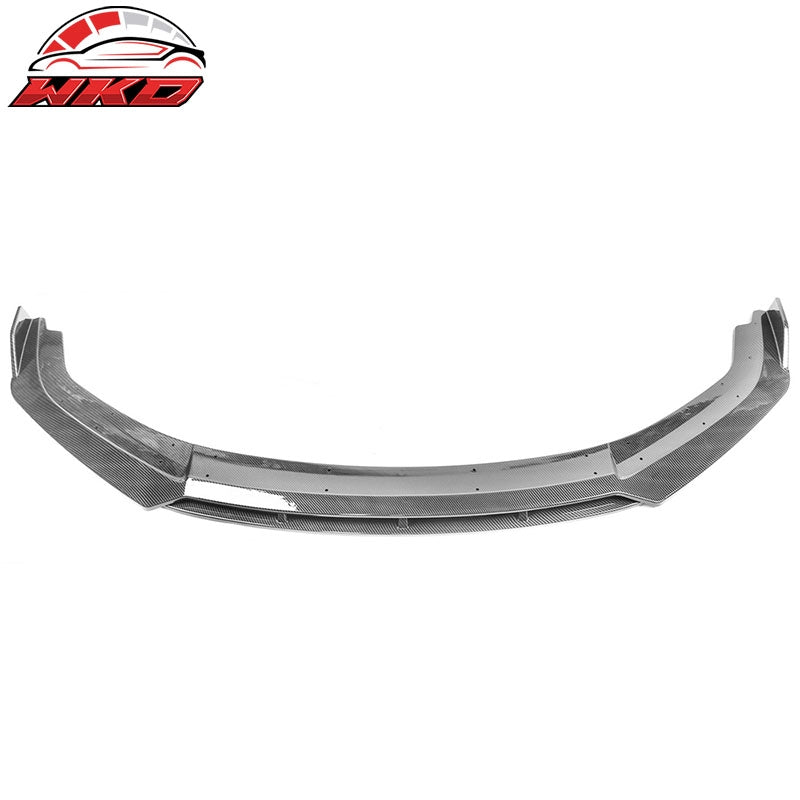Fits 19-21 Honda Civic IKON V3 Style Front Bumper Lip Carbon Fiber Print 2PC