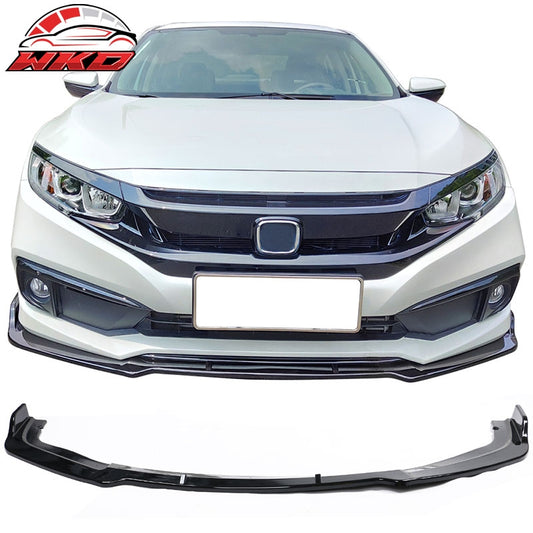 Wholesale 19-21 Honda Civic IKON V4 Style Front Bumper Lip Spoiler 1PC - Gloss Black