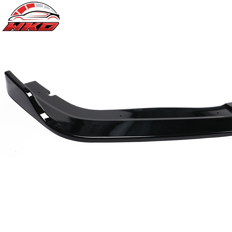 Fits 19-21 Honda Civic IKON V4 Style Front Bumper Lip Spoiler 1PC - Gloss Black