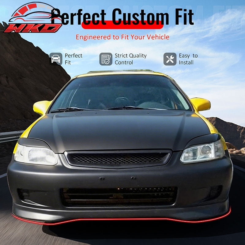 Fits 96-98 Honda Civic JDM Type R Style Front Bumper Lip Spoiler Unpainted PP